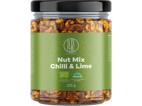 BrainMax Pure Směs ořechů, Chilli & Limetka, BIO, 225 g