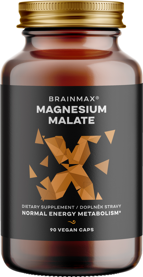 BrainMax Magnesium Malate, 90 rostlinných kapslí
