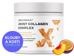 BrainMax Joint collagen komplex, broskev-marakuja, 225 g