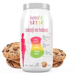 Cookies proteinový koktejl KetoFit pro rychlé hubnutí 1 260 g, 50 porcí