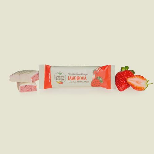 Proteinová tyčinka s kolagenem - Jahodová (50 g) Počet balení: 1 kus