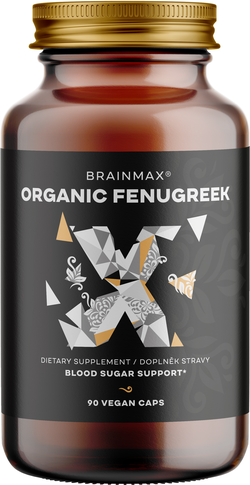 BrainMax Organic Fenugreek 700 mg, BIO Pískavice řecké seno, 90 kapslí