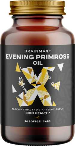 BrainMax Primrose oil, pupálkový olej, 90 rostlinných softgelových kapslí