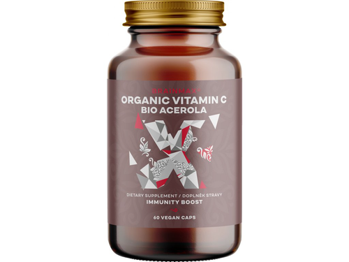BrainMax Organic Vitamin C BIO Acerola, vitamín C z Aceroly, 60 rostlinných kapslí