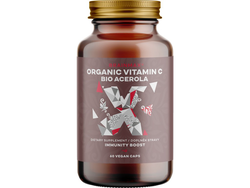 BrainMax Organic Vitamin C BIO Acerola, vitamín C z Aceroly, 60 rostlinných kapslí
