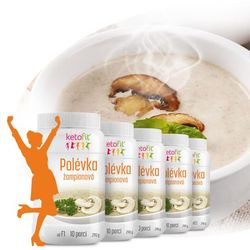 Žampionová proteinová polévka 1450 g, 40 +10 porcí ketonové diety ZDARMA