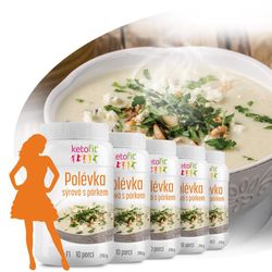 Sýrová polévka s pórkem 1 450 g, 40 +10 porcí ketonové diety ZDARMA