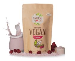 Veganský protein - Malina (350 g) Počet balení: 1 kus