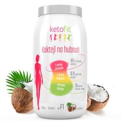Kokosový sen - proteinový koktejl KetoFit pro rychlé hubnutí 1 260 g, 50 porcí