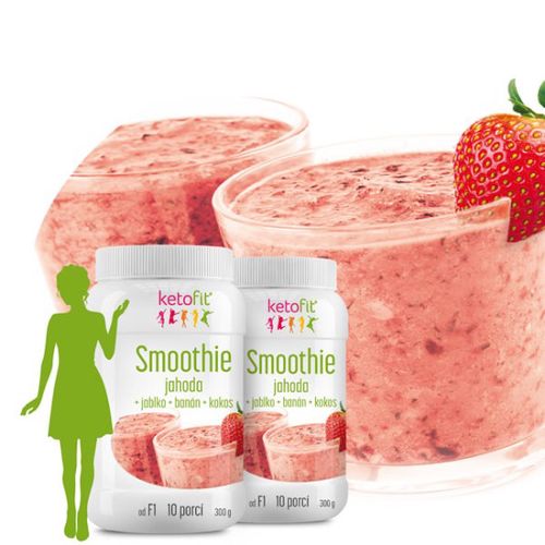 1+1 Jahodové proteinové smoothie