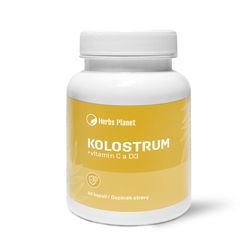 HERBS PLANET Kolostrum +vitamin C a D3