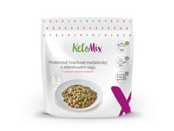 KetoMix Proteinové hrachové medailonky v zeleninovém ragú – hotový pokrm (1 porce)