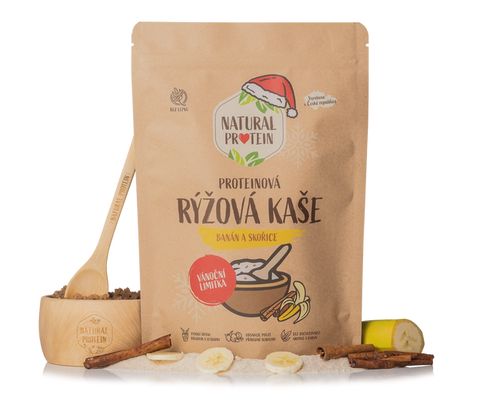 Proteinová rýžová kaše - Banán a skořice (480 g)