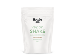 BrainMax Vegan Shake with Digestive Enzymes, Chocolate, 500 g