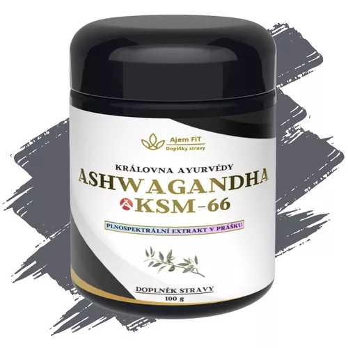 100% ČISTÁ ASHWAGANDHA KSM66 (Indie) - 100g (prášek)