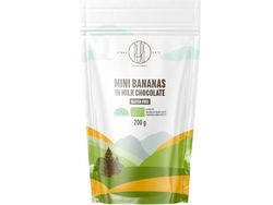 BrainMax Pure Mini banánky v mléčné čokoládě, BIO, 200 g