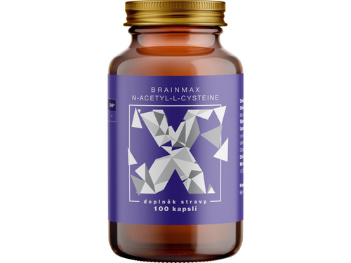 BrainMax N-Acetyl-L-Cysteine, NAC, 100 rostlinných kapslí