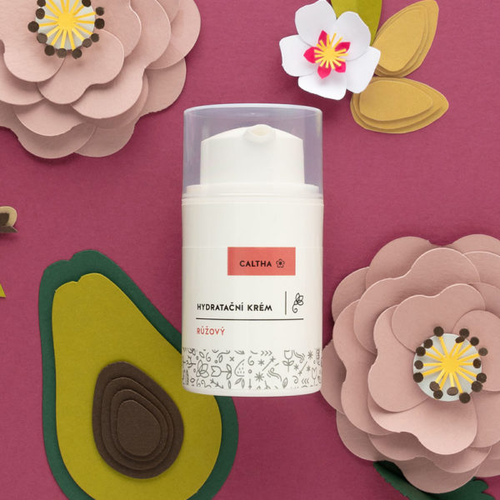 CALTHA - Hydratační pleťový krém - RŮŽOVÝ, citlivá, suchá pleť, 50 ml
