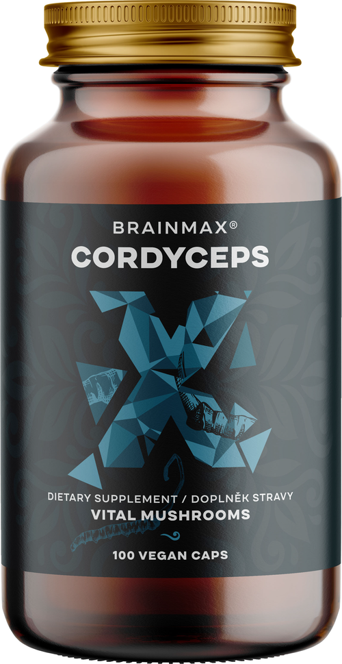 BrainMax Cordyceps extrakt, 500 mg, 100 rostlinných kapslí