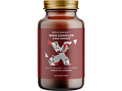 BrainMax Iron Complex, železo bisglycinát, 25 mg, 50 rostlinných kapslí
