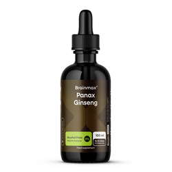 BrainMax Panax Ginseng Alcohol Free Tincture, Extract, 100 ml