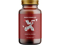 BrainMax Iron Complex, železo bisglycinát, 25 mg, 100 rostlinných kapslí