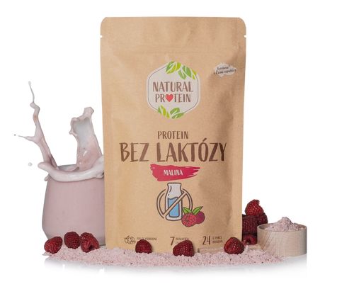 Bezlaktózový protein - Malina (350 g) Počet balení: 1 kus